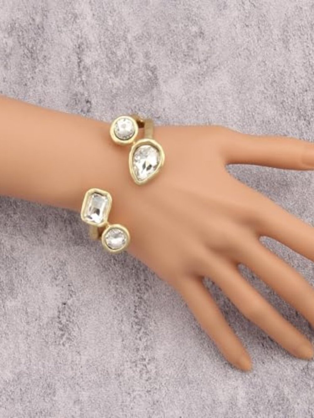 Chunky Gold Bracelet Trendy Gold Cuff Bracelets for Women Statement Silver Arm‎